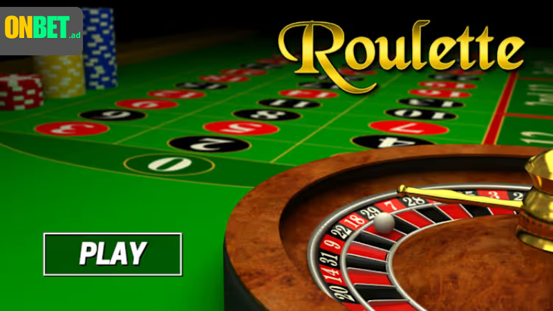 Roulette: cược đơn, cược đôi, cược hàng.